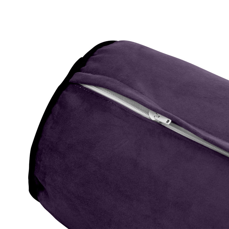 COVER ONLY Model V3 Full Velvet Contrast Indoor Daybed Cushion Bolster - AD339