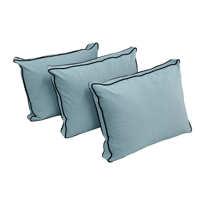 COVER ONLY Model V3 Full Velvet Contrast Indoor Daybed Cushion Bolster - AD355