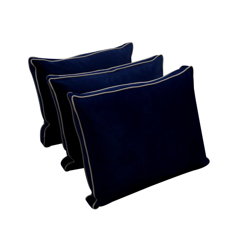 COVER ONLY Model V3 Full Velvet Contrast Indoor Daybed Cushion Bolster - AD373