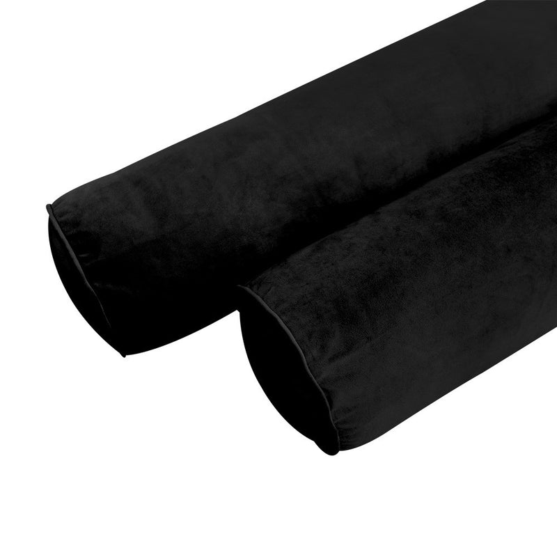 COVER ONLY Model V3 Twin Velvet Same Pipe Indoor Daybed Cushion Bolster - AD374