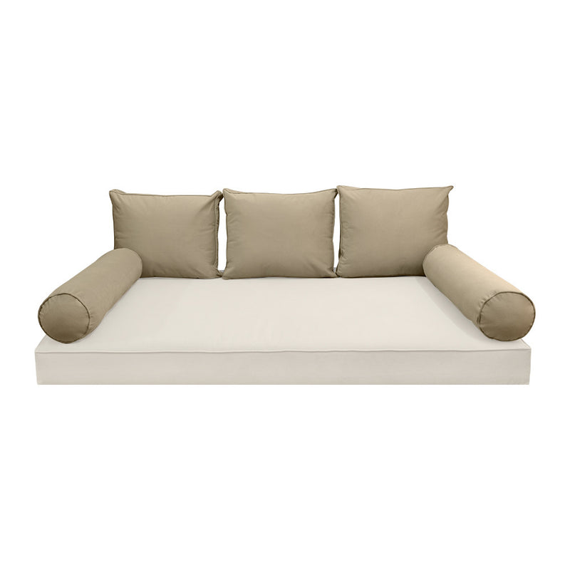COVER ONLY Model V3 Full Velvet Same Pipe Indoor Daybed Cushion Bolster - AD304