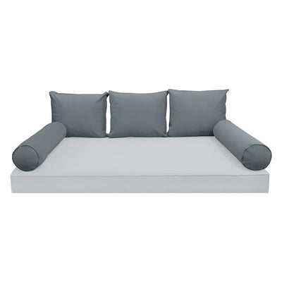 COVER ONLY Model V3 Full Velvet Same Pipe Indoor Daybed Cushion Bolster - AD347