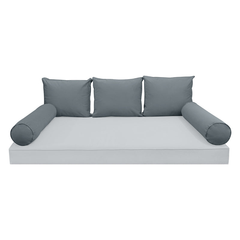 COVER ONLY Model V3 Full Velvet Same Pipe Indoor Daybed Cushion Bolster - AD347