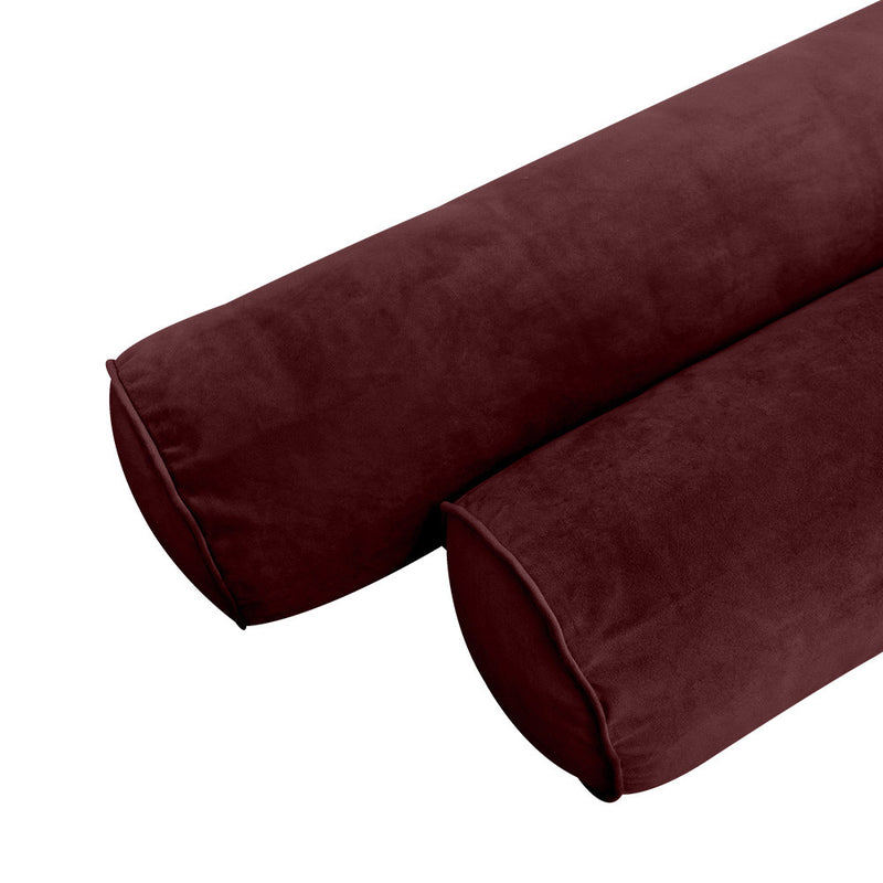 COVER ONLY Model V3 Full Velvet Same Pipe Indoor Daybed Cushion Bolster - AD368