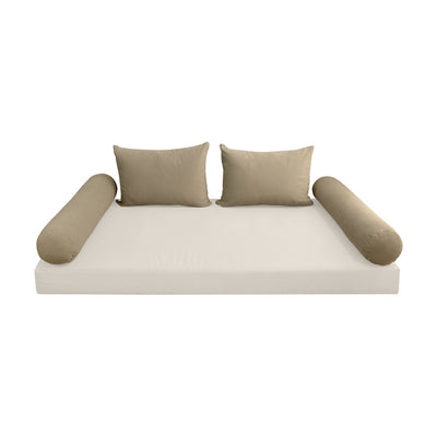 COVER ONLY Model V4 Twin Velvet Knife Edge Indoor Daybed Cushion Bolster - AD304