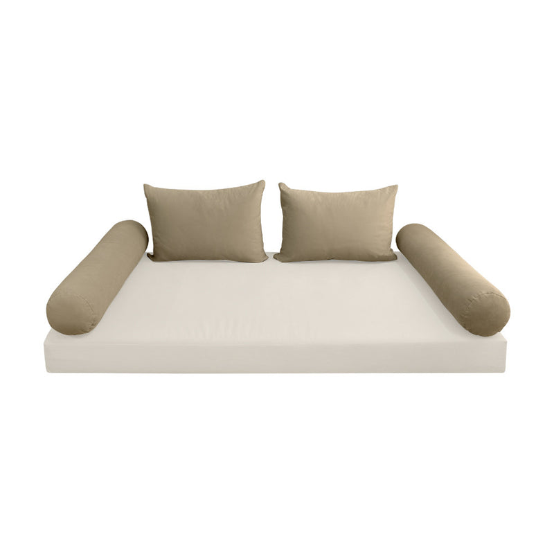 COVER ONLY Model V4 Twin Velvet Knife Edge Indoor Daybed Cushion Bolster - AD304