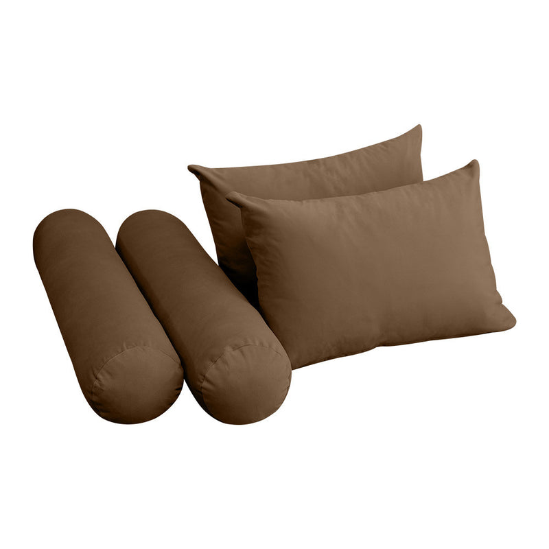 COVER ONLY Model V4 Twin Velvet Knife Edge Indoor Daybed Cushion Bolster - AD308