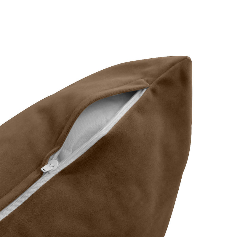 COVER ONLY Model V4 Twin Velvet Knife Edge Indoor Daybed Cushion Bolster - AD308