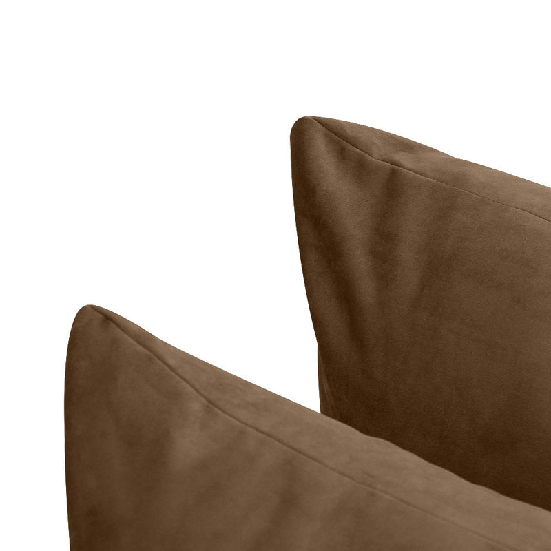 COVER ONLY Model V4 Twin Velvet Knife Edge Indoor Daybed Cushion Bolster - AD308