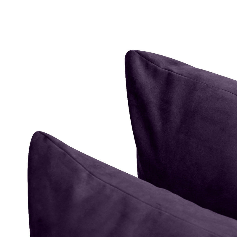 COVER ONLY Model V4 Twin Velvet Knife Edge Indoor Daybed Cushion Bolster - AD339