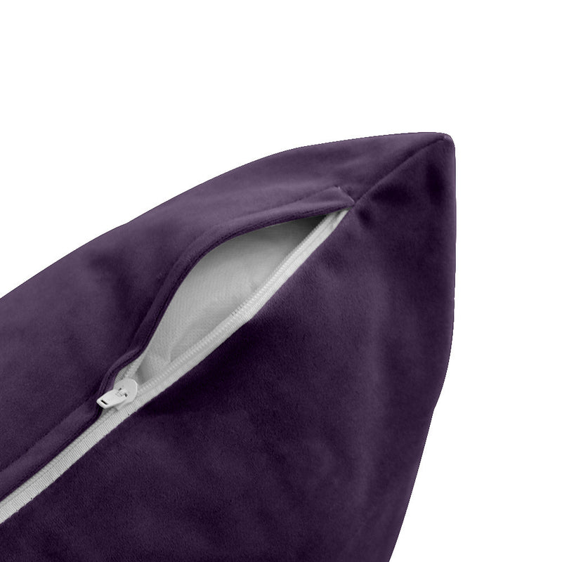 COVER ONLY Model V4 Twin Velvet Knife Edge Indoor Daybed Cushion Bolster - AD339