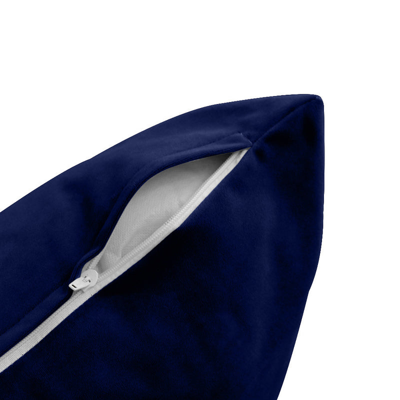 COVER ONLY Model V4 Twin Velvet Knife Edge Indoor Daybed Cushion Bolster - AD373