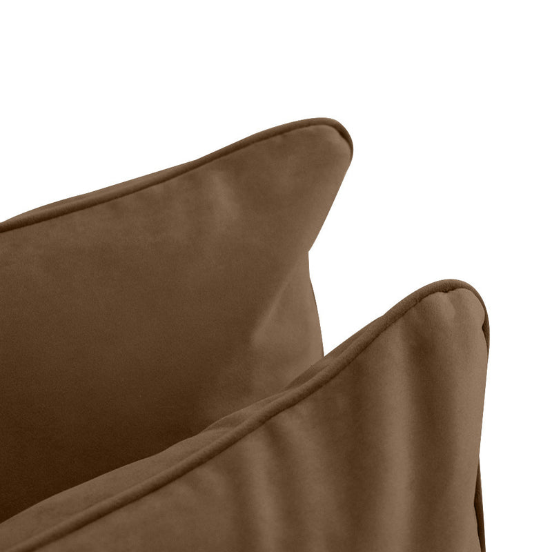 COVER ONLY Model V4 Twin Velvet Same Pipe Indoor Daybed Cushion Bolster - AD308