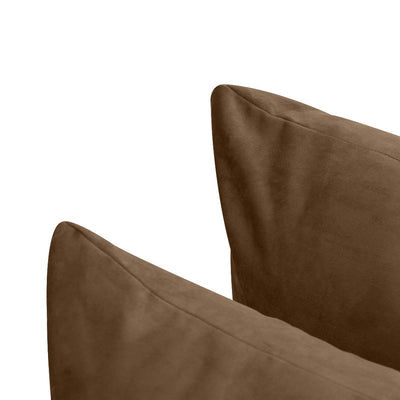 COVER ONLY Model V4 Full Velvet Knife Edge Indoor Daybed Cushion Bolster - AD308