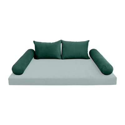 COVER ONLY Model V4 Full Velvet Knife Edge Indoor Daybed Cushion Bolster - AD317