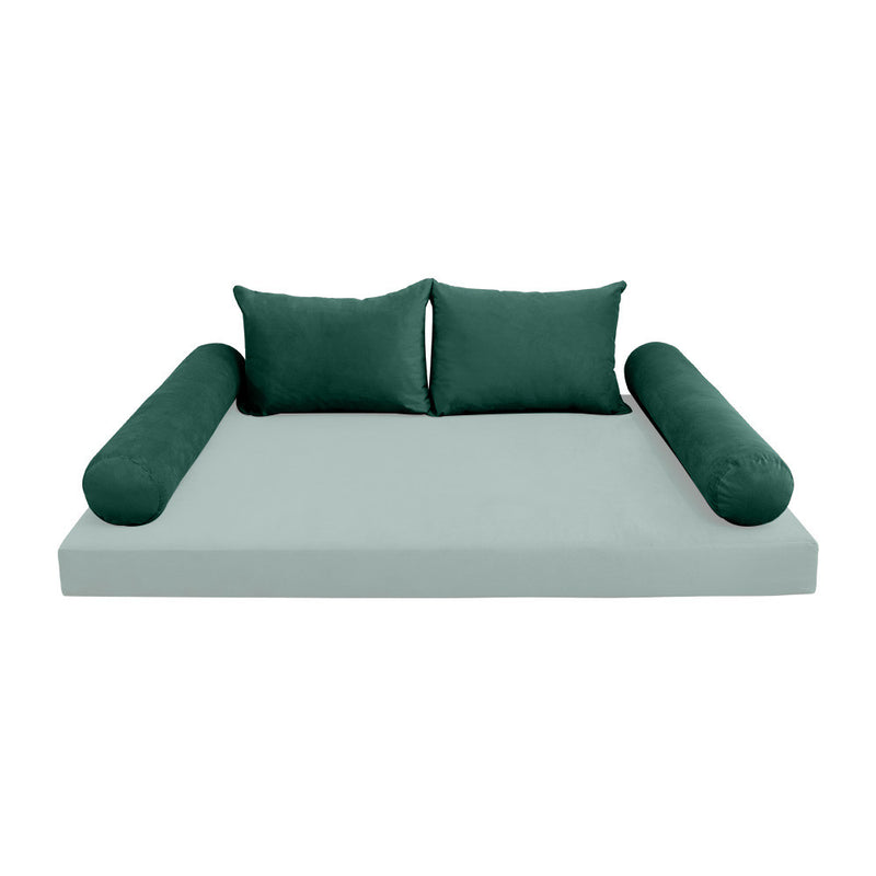 COVER ONLY Model V4 Full Velvet Knife Edge Indoor Daybed Cushion Bolster - AD317