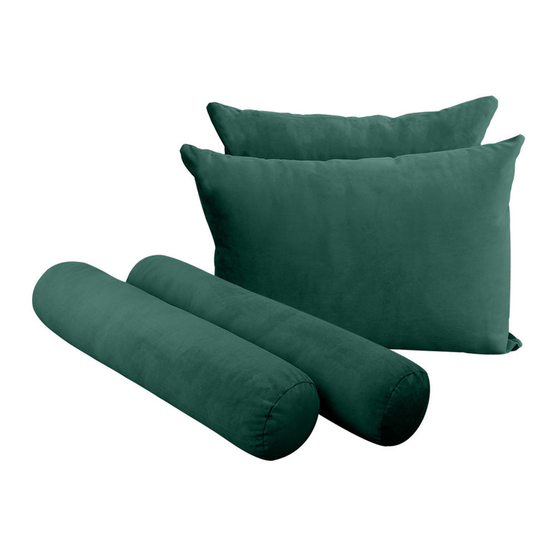 COVER ONLY Model V4 Full Velvet Knife Edge Indoor Daybed Cushion Bolster - AD317