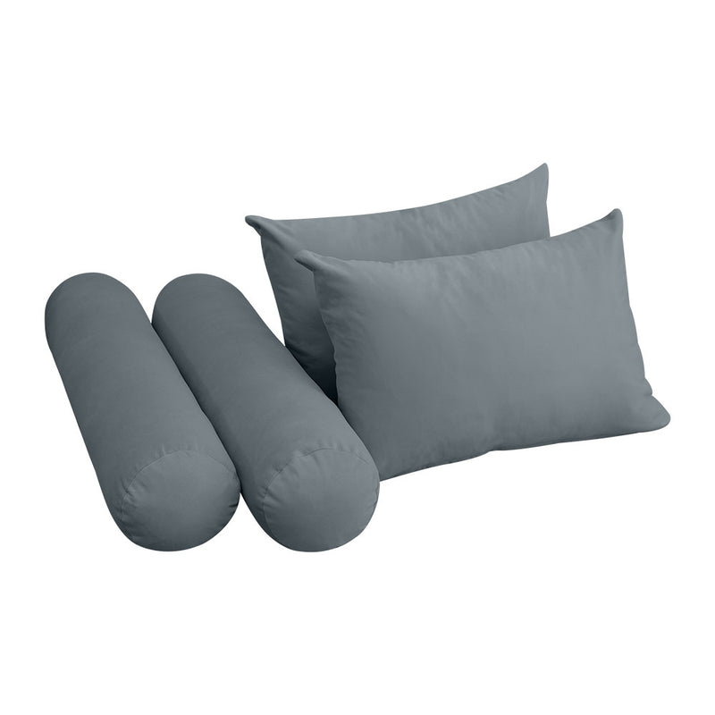 COVER ONLY Model V4 Full Velvet Knife Edge Indoor Daybed Cushion Bolster - AD347
