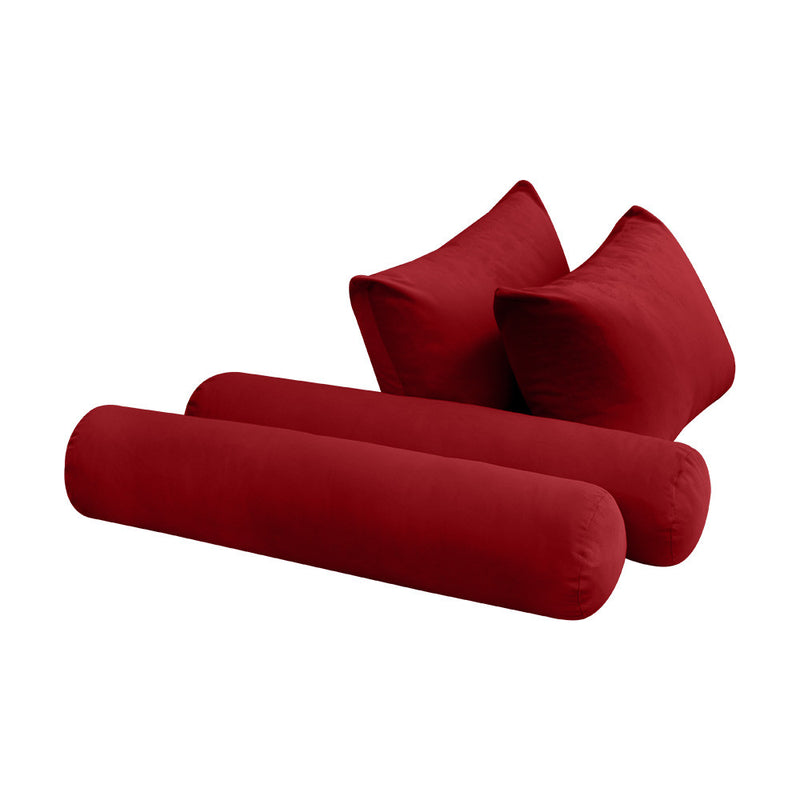 COVER ONLY Model V4 Full Velvet Knife Edge Indoor Daybed Cushion Bolster - AD369