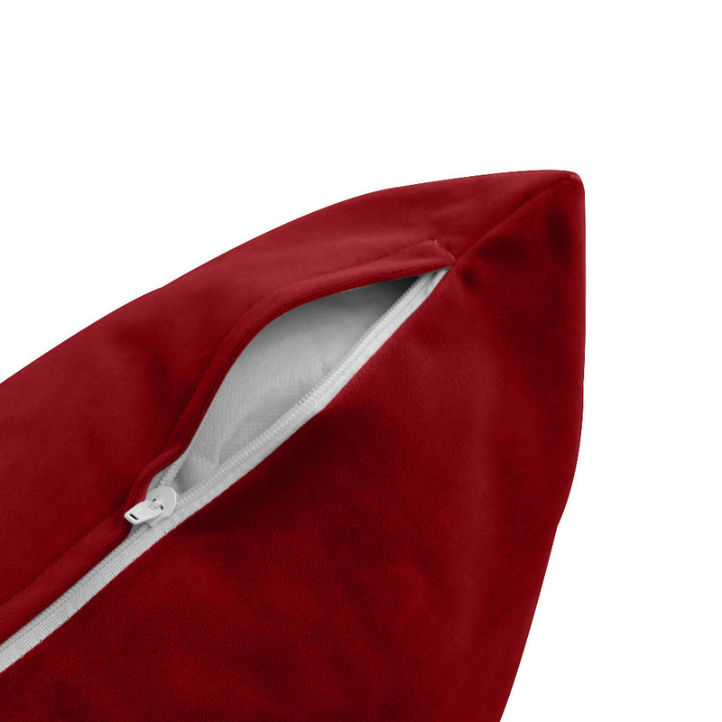 COVER ONLY Model V4 Full Velvet Knife Edge Indoor Daybed Cushion Bolster - AD369