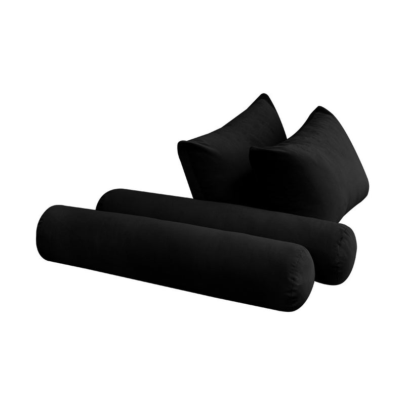 COVER ONLY Model V4 Full Velvet Knife Edge Indoor Daybed Cushion Bolster - AD374