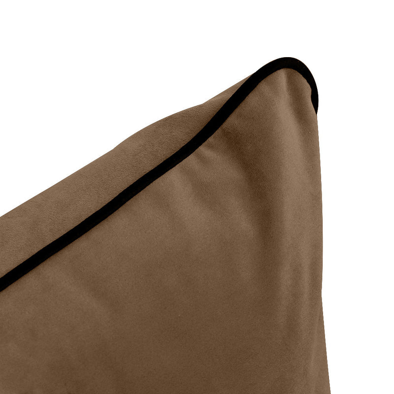 COVER ONLY Model V4 Full Velvet Contrast Indoor Daybed Cushion Bolster - AD308