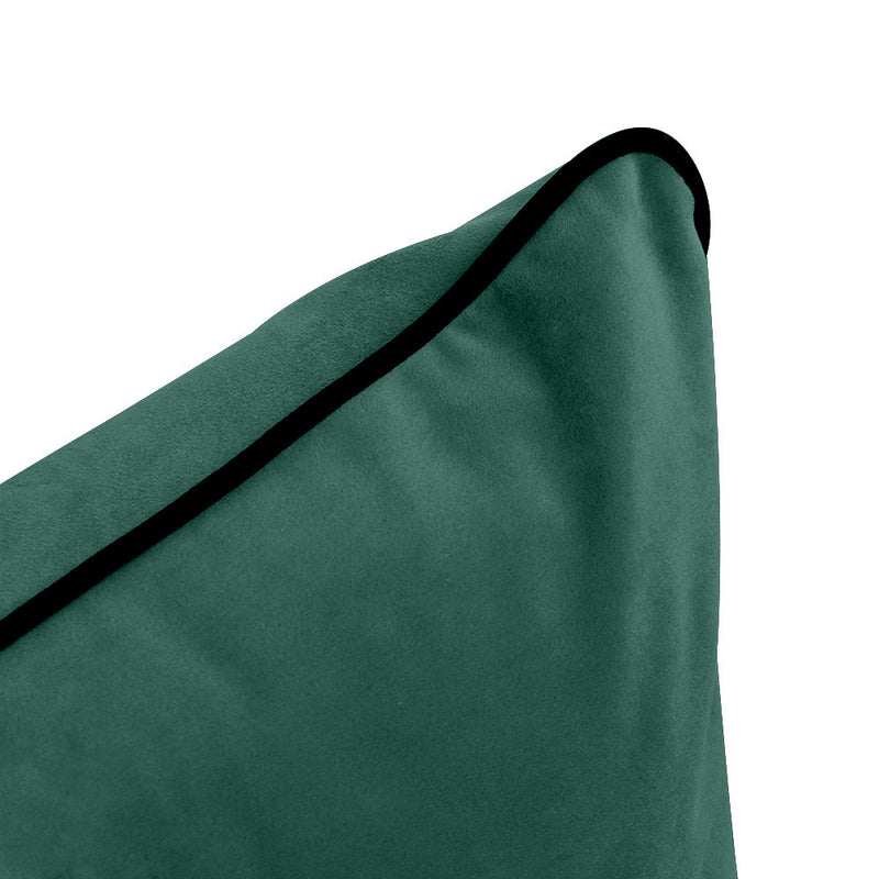 COVER ONLY Model V4 Full Velvet Contrast Indoor Daybed Cushion Bolster - AD317