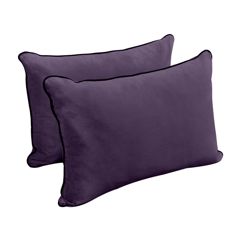 COVER ONLY Model V4 Full Velvet Contrast Indoor Daybed Cushion Bolster - AD339