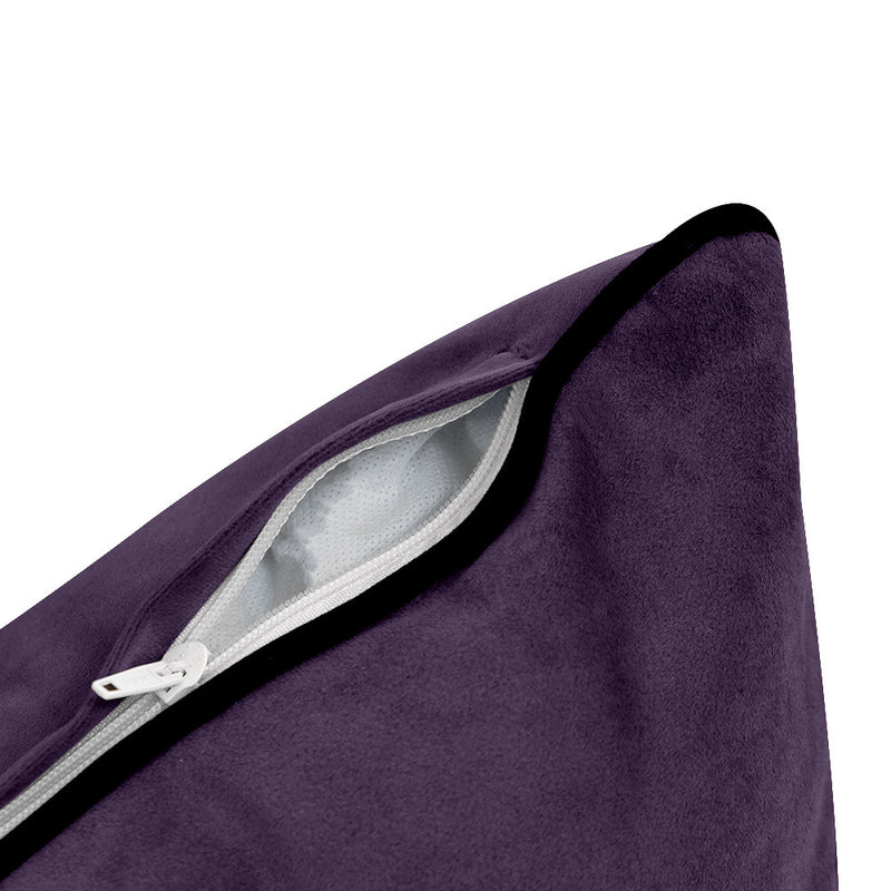COVER ONLY Model V4 Full Velvet Contrast Indoor Daybed Cushion Bolster - AD339