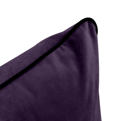 COVER ONLY Model V4 Full Velvet Contrast Indoor Daybed Cushion Bolster - AD339