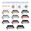 Model V3 - Velvet Indoor Daybed Bolster Pillow Backrest Cushion |COVERS ONLY|