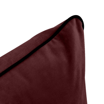 COVER ONLY Model V4 Full Velvet Contrast Indoor Daybed Cushion Bolster - AD368