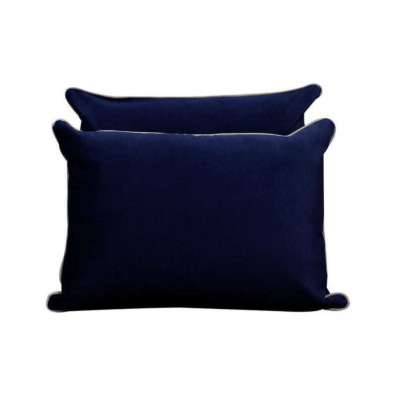 COVER ONLY Model V4 Full Velvet Contrast Indoor Daybed Cushion Bolster - AD373