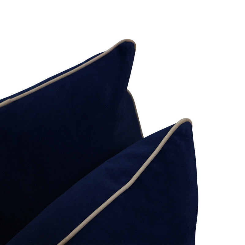 COVER ONLY Model V4 Full Velvet Contrast Indoor Daybed Cushion Bolster - AD373