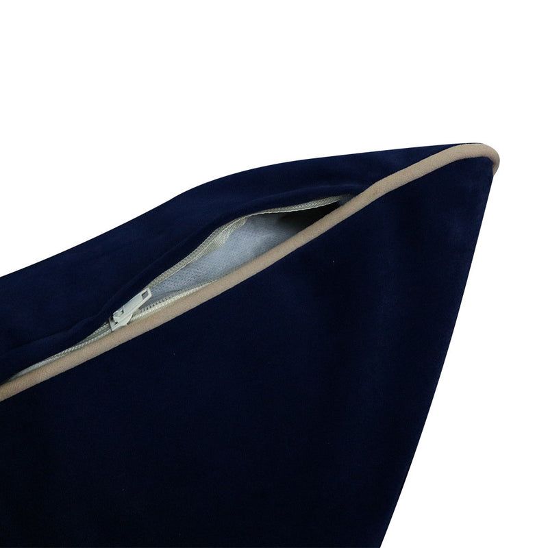 COVER ONLY Model V4 Full Velvet Contrast Indoor Daybed Cushion Bolster - AD373