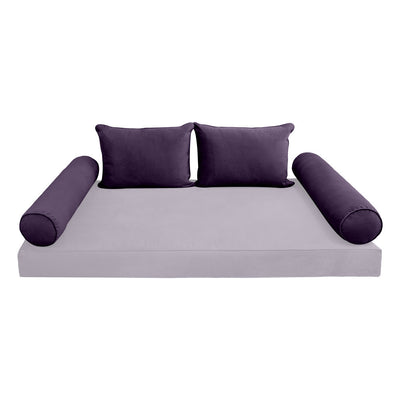 COVER ONLY Model V4 Full Velvet Same Pipe Indoor Daybed Cushion Bolster - AD339