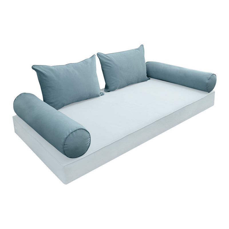 COVER ONLY Model V4 Full Velvet Same Pipe Indoor Daybed Cushion Bolster - AD355