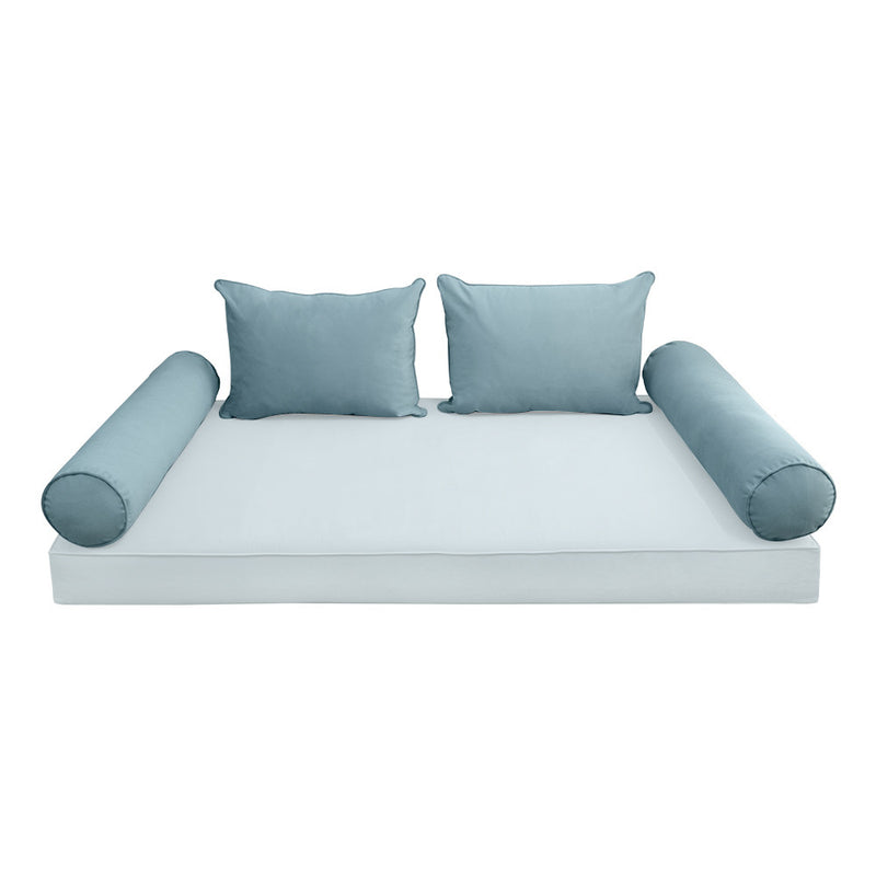 COVER ONLY Model V4 Full Velvet Same Pipe Indoor Daybed Cushion Bolster - AD355