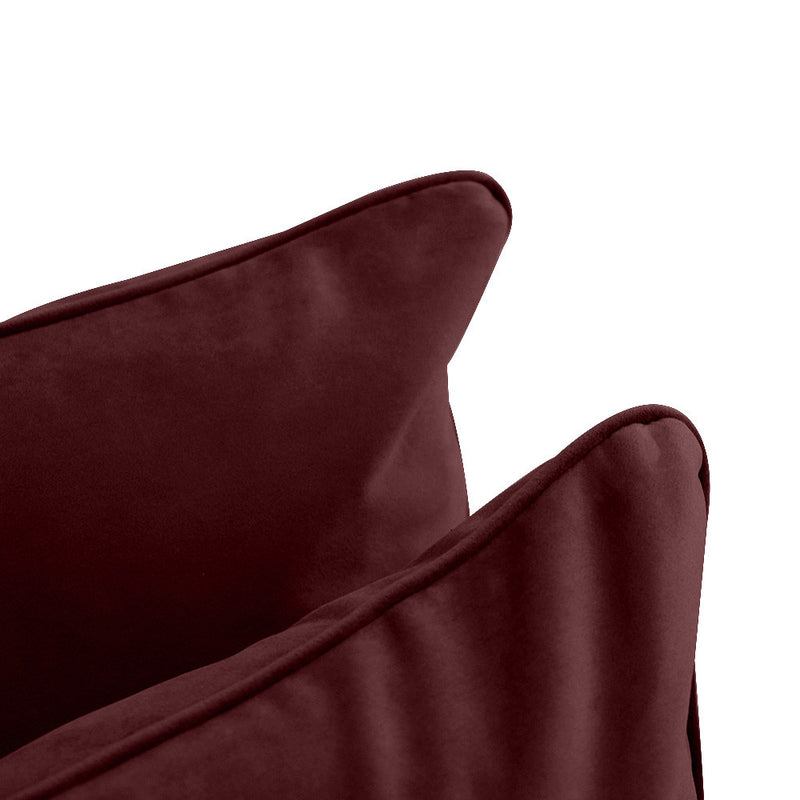 COVER ONLY Model V4 Full Velvet Same Pipe Indoor Daybed Cushion Bolster - AD368