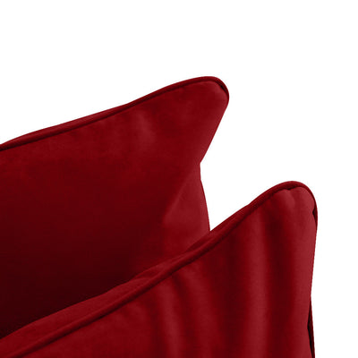 COVER ONLY Model V4 Full Velvet Same Pipe Indoor Daybed Cushion Bolster - AD369