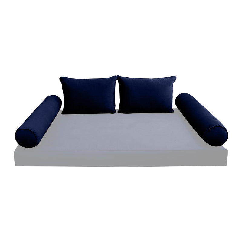 COVER ONLY Model V4 Full Velvet Same Pipe Indoor Daybed Cushion Bolster - AD373
