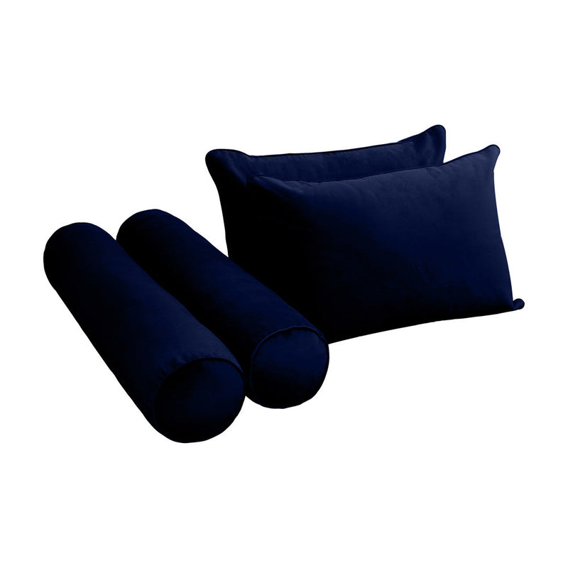 COVER ONLY Model V4 Full Velvet Same Pipe Indoor Daybed Cushion Bolster - AD373