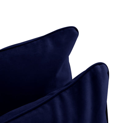 COVER ONLY Model V4 Full Velvet Same Pipe Indoor Daybed Cushion Bolster - AD373