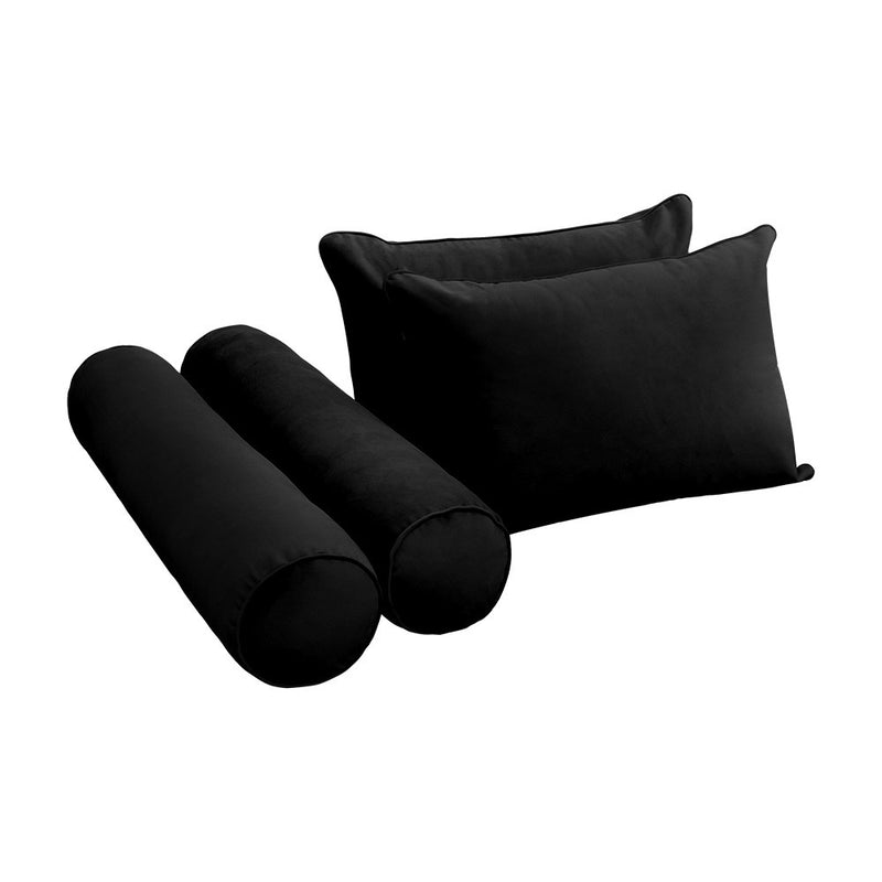 COVER ONLY Model V4 Full Velvet Same Pipe Indoor Daybed Cushion Bolster - AD374