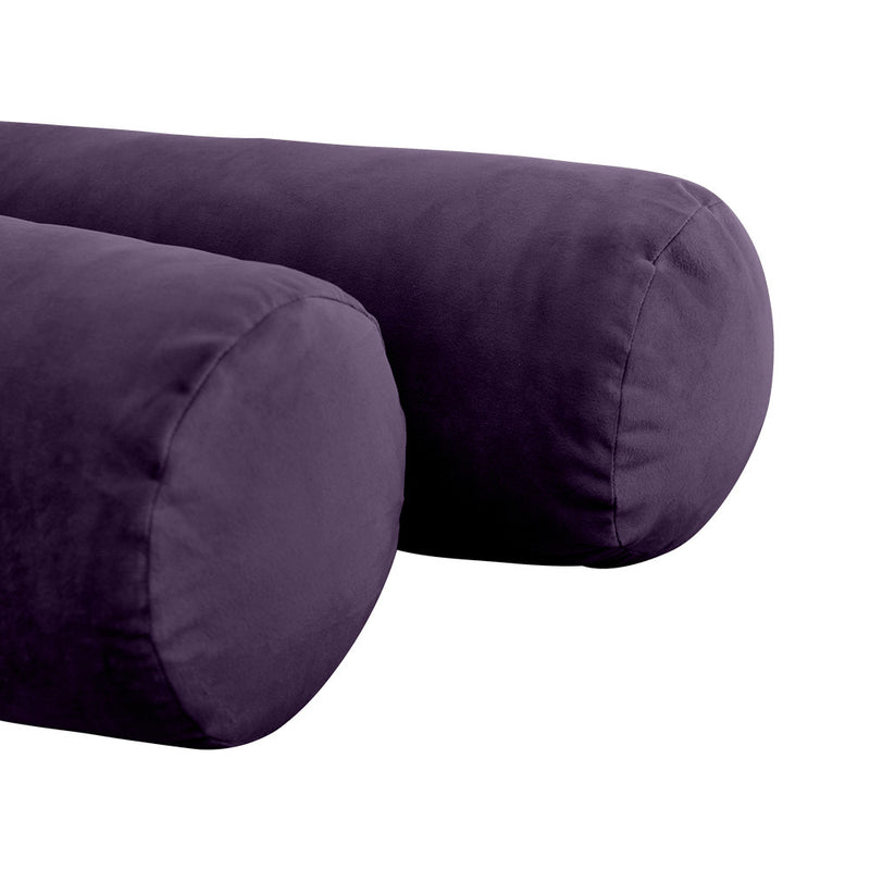 COVER ONLY Model V5 Twin Velvet Knife Edge Indoor Daybed Bolster Pillow - AD339