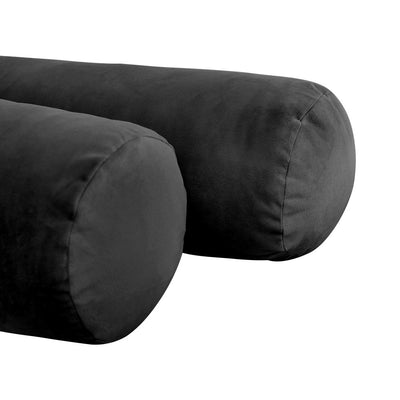 COVER ONLY Model V5 Twin Velvet Knife Edge Indoor Daybed Bolster Pillow - AD350