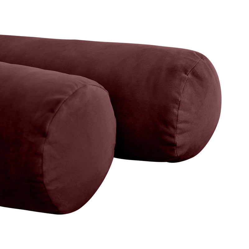 COVER ONLY Model V5 Twin Velvet Knife Edge Indoor Daybed Bolster Pillow - AD368