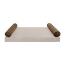 COVER ONLY Model V5 Twin Velvet Contrast Indoor Daybed Bolster Pillow - AD308