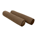 COVER ONLY Model V5 Twin Velvet Contrast Indoor Daybed Bolster Pillow - AD308