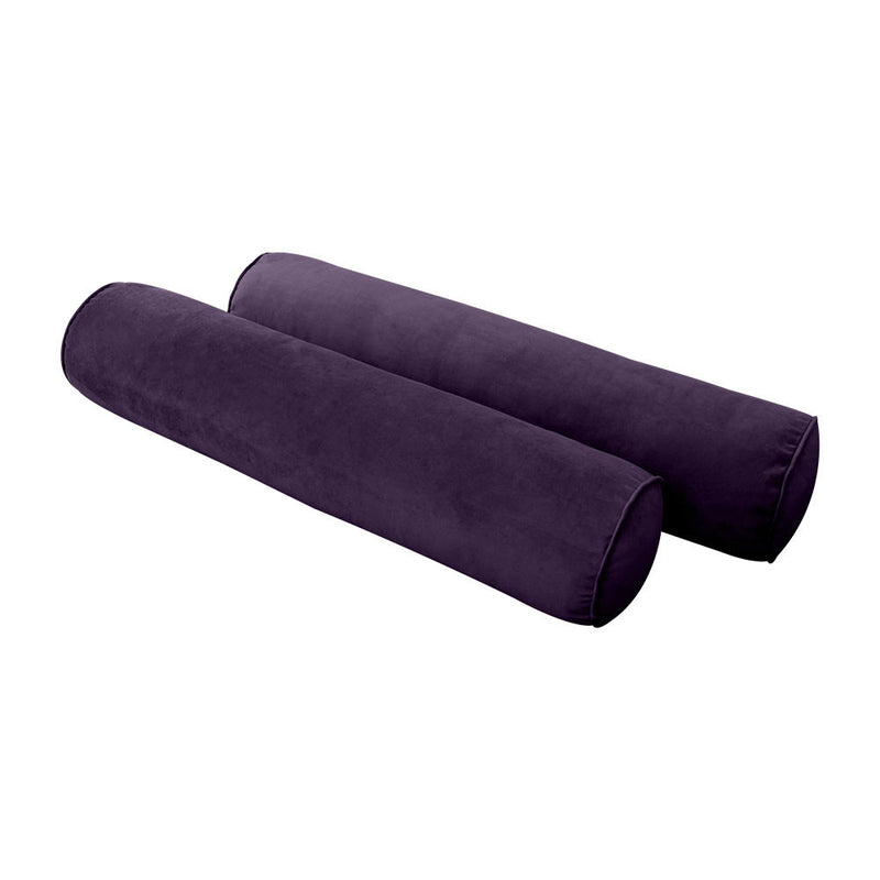 COVER ONLY Model V5 Twin Velvet Same Pipe Indoor Daybed Bolster Pillow - AD339
